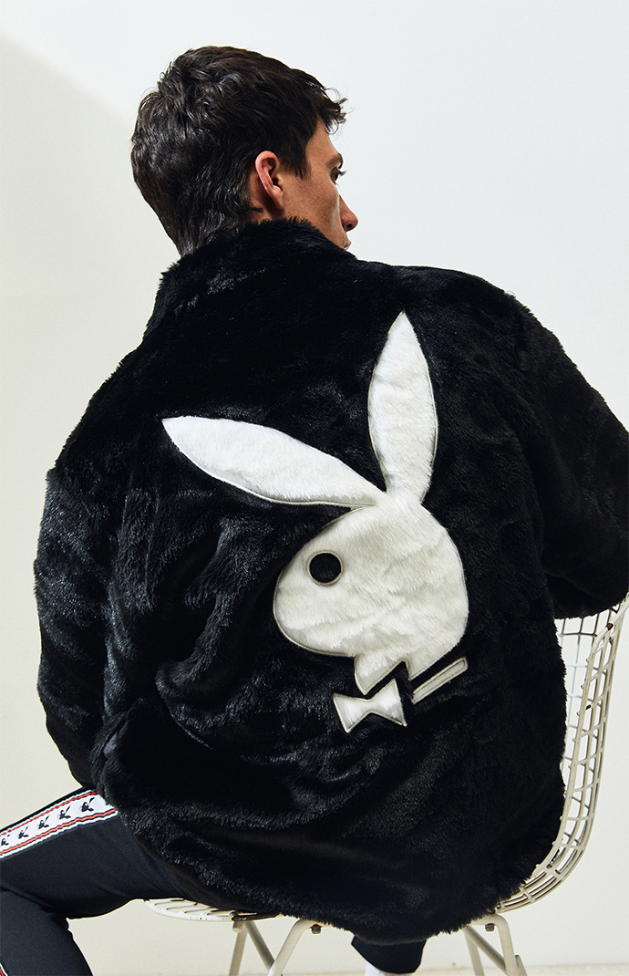 Playboy x Playboy Faux Fur Coach Jacket