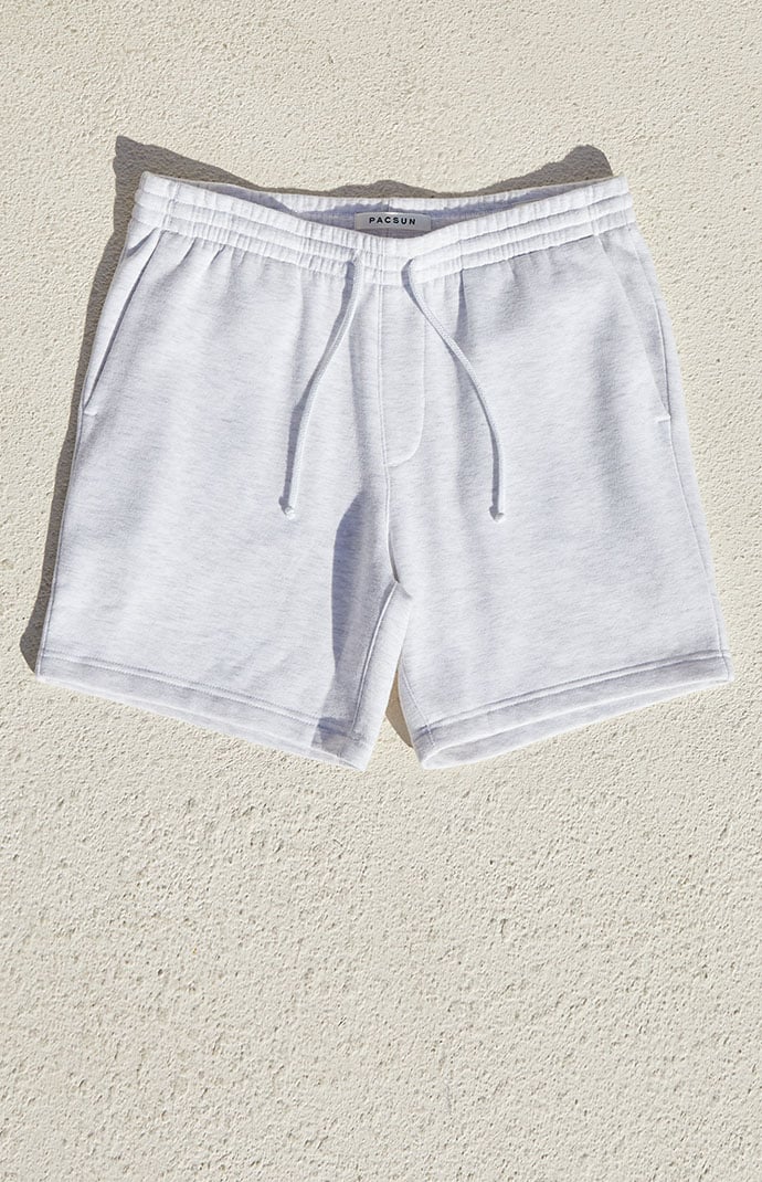 Mens white fleece shorts cheap