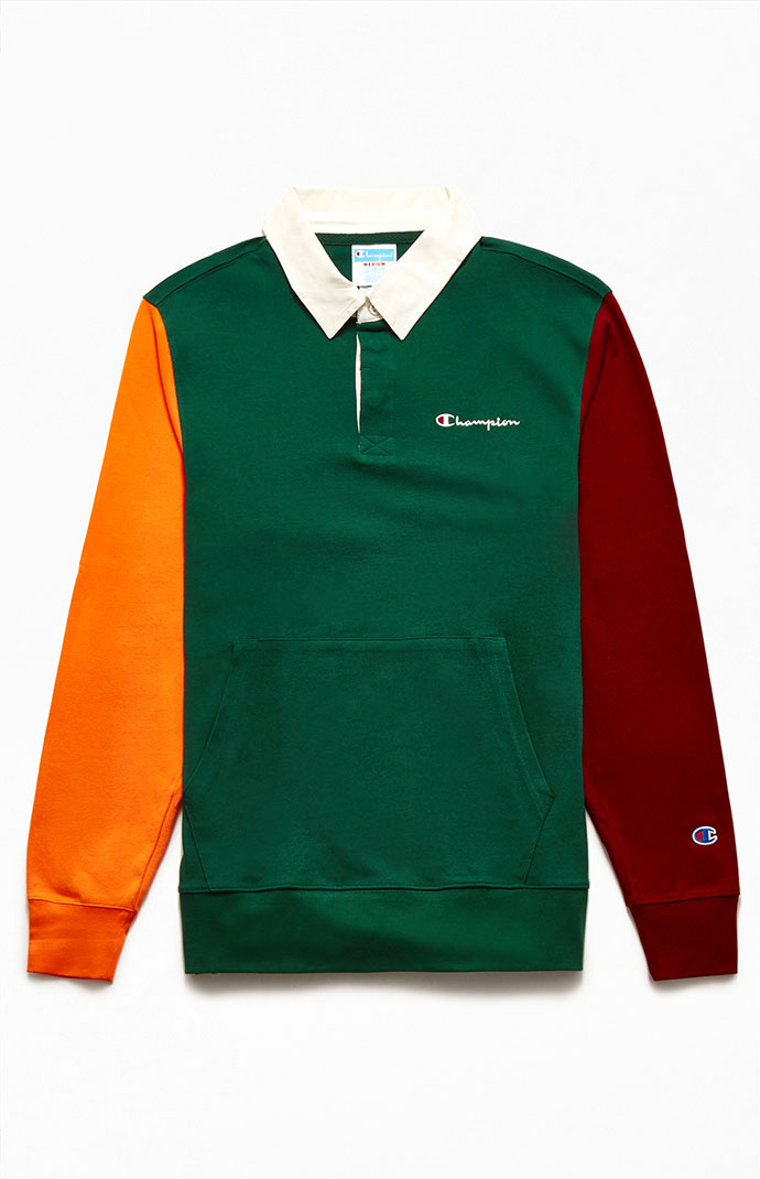 Champion Colorblock Long Sleeve Rugby Shirt PacSun