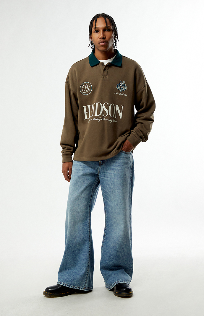Pacsun Bennett Baggy Flare Jeans Medium Blue | Pacsun