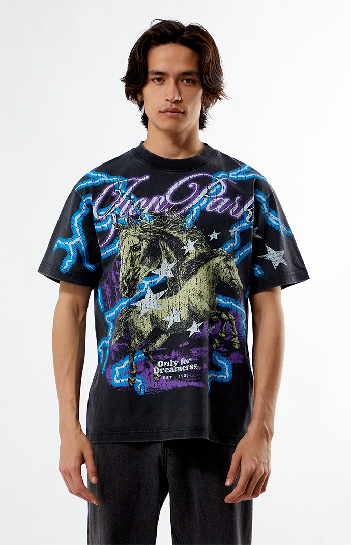 ZION ブラック XL Tシャツ グラフィックプリント Pacsun Zion Park Oversized T-Shirt | Pacsun