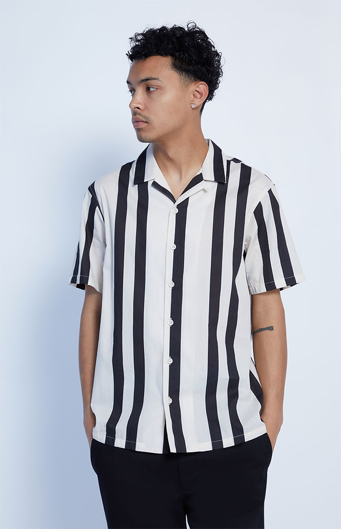 Pacsun black and white striped pants deals