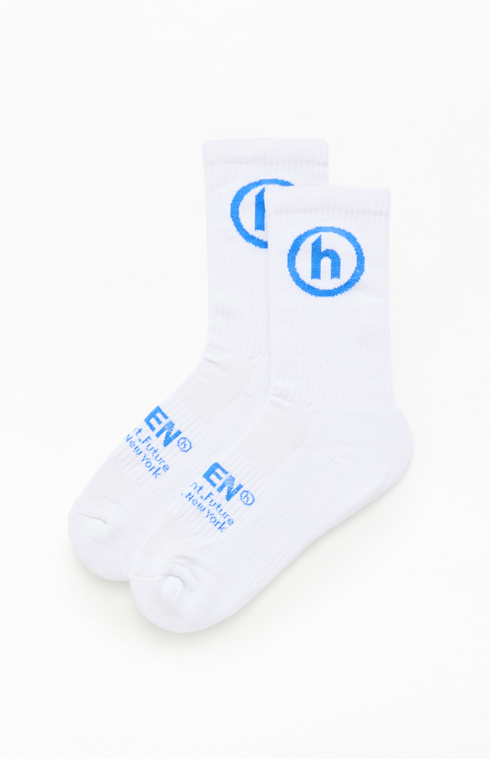 Hidden NY White & Blue Classic Crew Socks | Pacsun