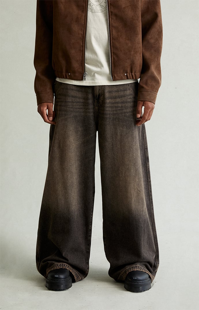 Pacsun Ryder Ultra Baggy Jeans Washed Dark Brown | Pacsun