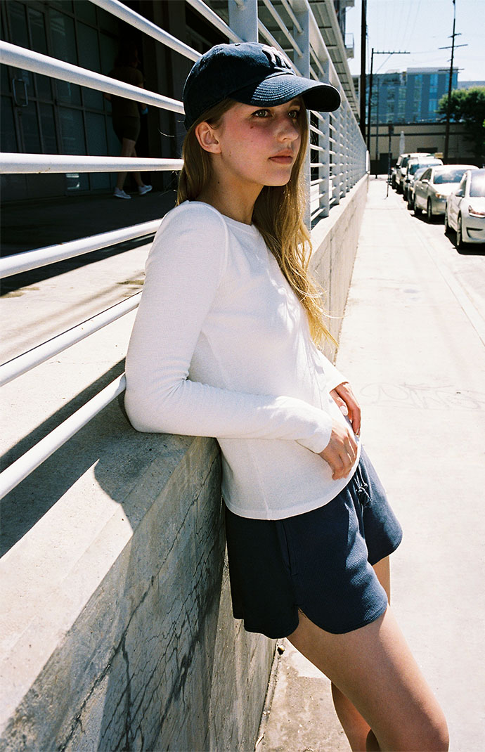 │YOUHEE│ EYELET LONG SLEEVE WHITE YHLTEA005WT LESET Margo Long Sleeve in White in Cotton