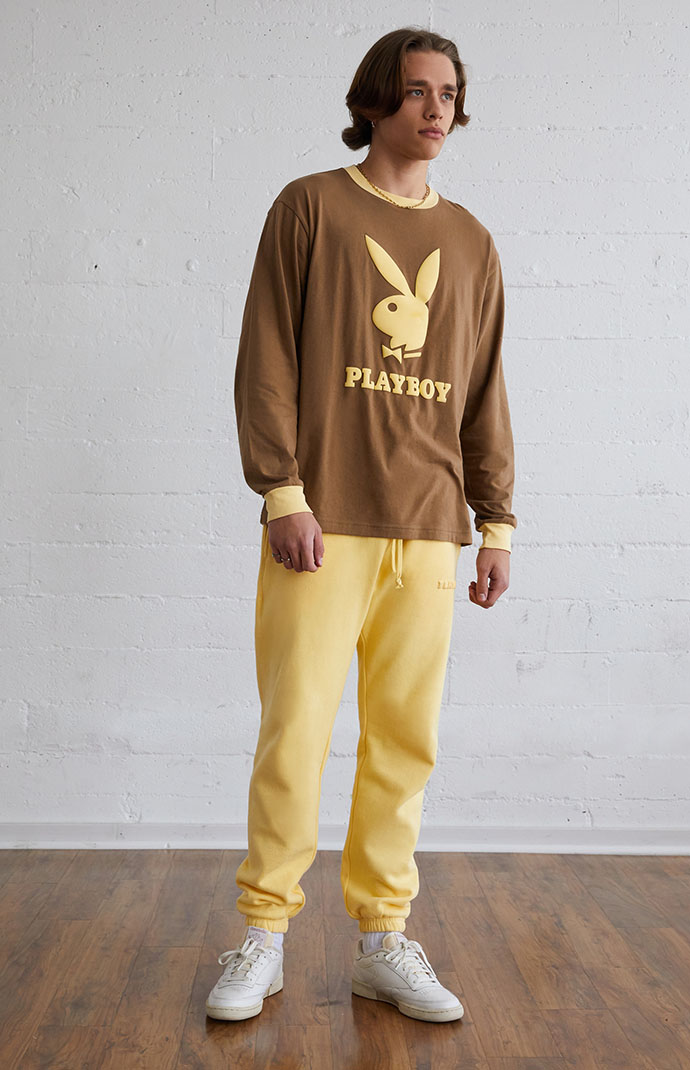 Black and hot sale yellow playboy joggers