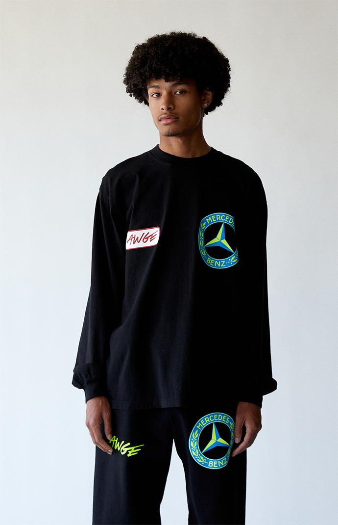 AWGE x Mercedes Benz Black Long Sleeve T Shirt PacSun