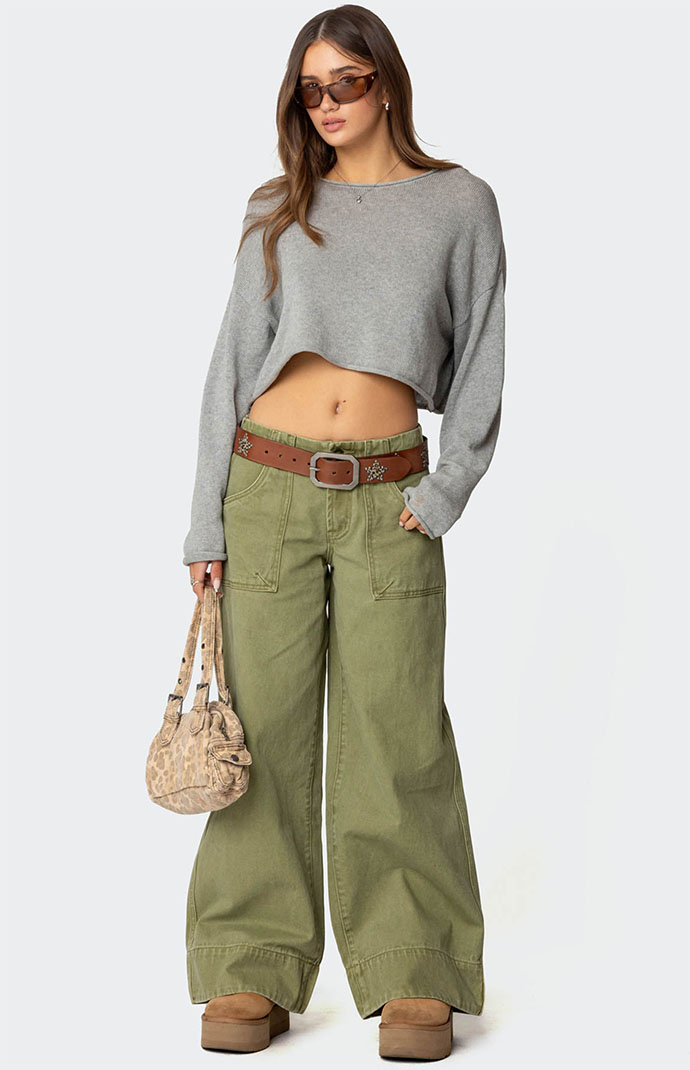 Edikted Vivienne Twill Baggy Pants | Pacsun