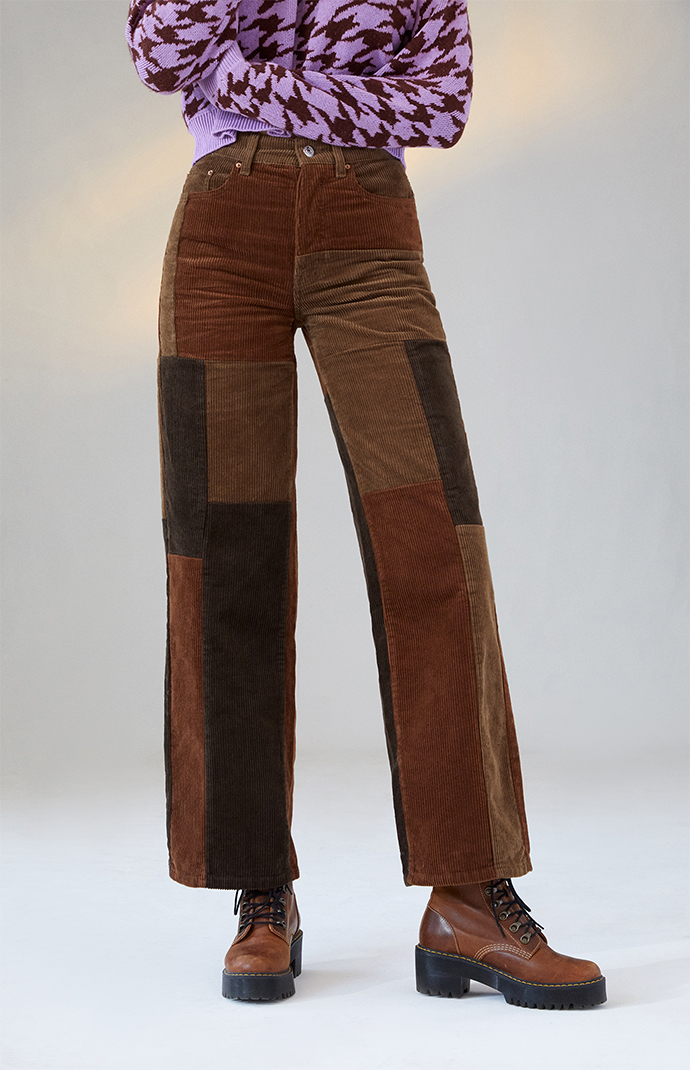 PacSun Brown Corduroy High Waisted Baggy Jeans | PacSun