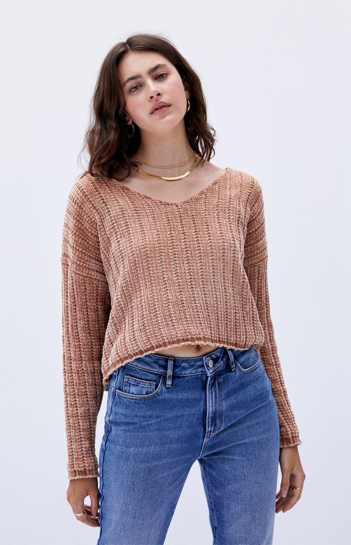 V-Neck Chenille Pullover Sweater | PacSun
