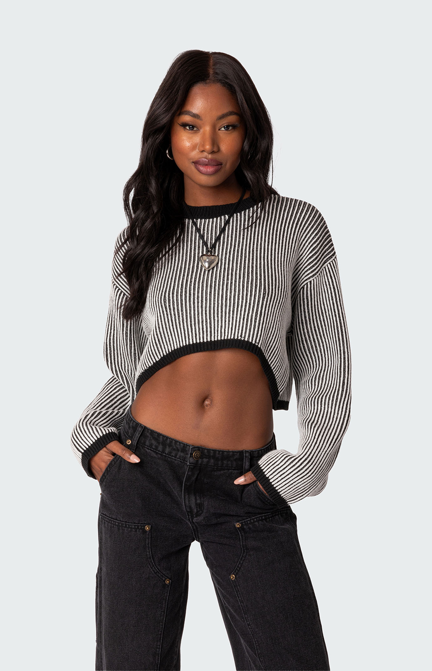 Edikted Gwenyth Textured Cropped Sweater | PacSun Edikted Gwenyth Textured Cropped Sweater | PacSun