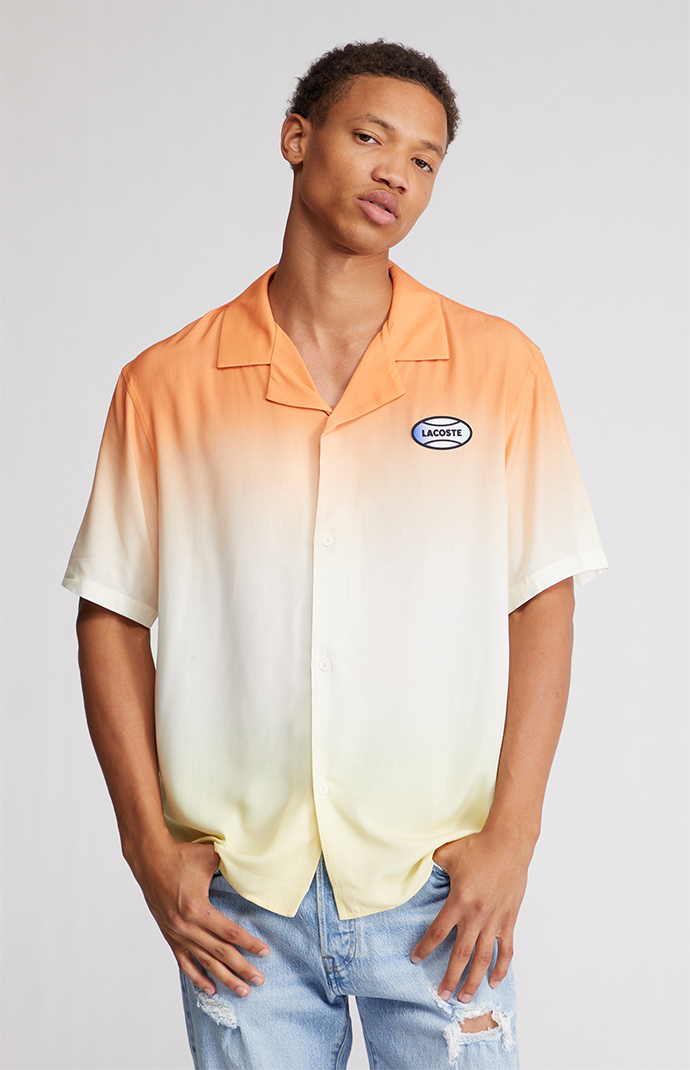 Lacoste LIVE Relaxed Fit Gradated Print Camp Shirt |