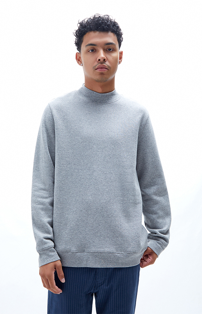 PacSun Gray Basic Mock Neck Sweatshirt