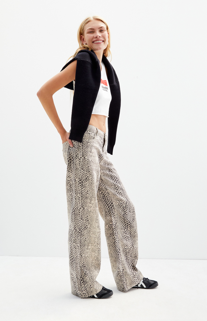 Pacsun Casey Snake Low Rise Baggy Jeans | Pacsun
