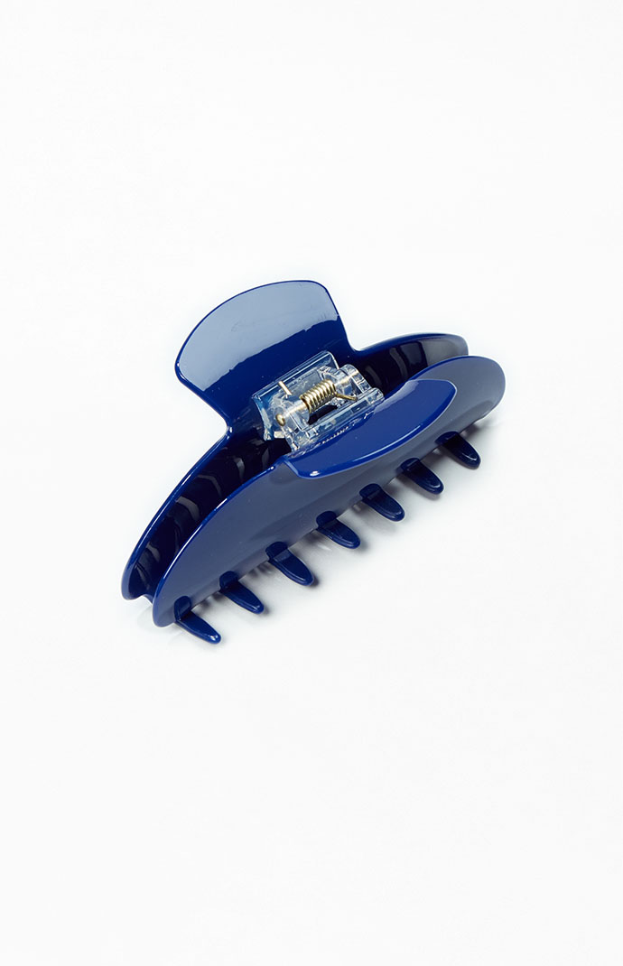 ☆Rest & Recreation☆ LOGO HAIR CLIP L BLUE Girl and Bear Hair Claw / lisajunius