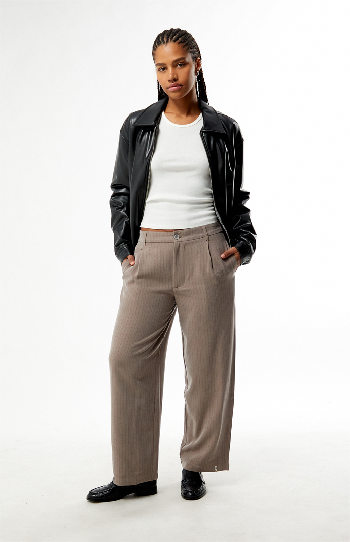 Daisy Street Striped Comet Baggy Trousers | Pacsun