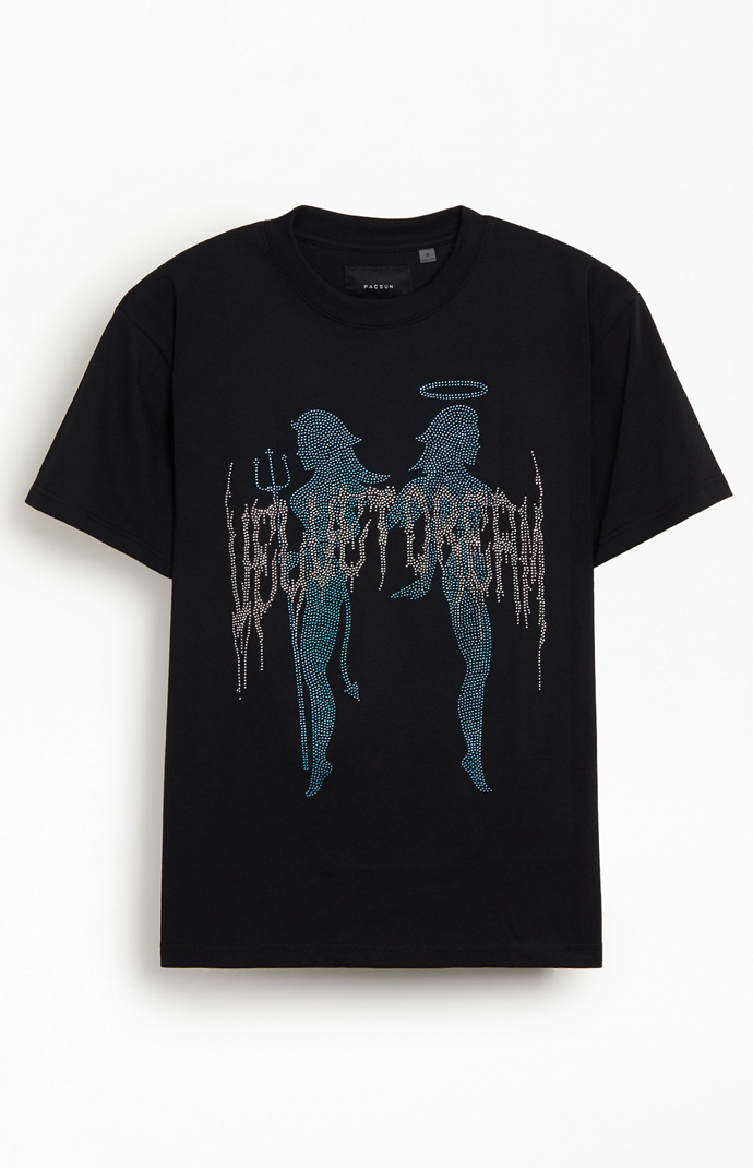 Pacsun Velvet Dream Rhinestone Oversized T-Shirt | PacSun
