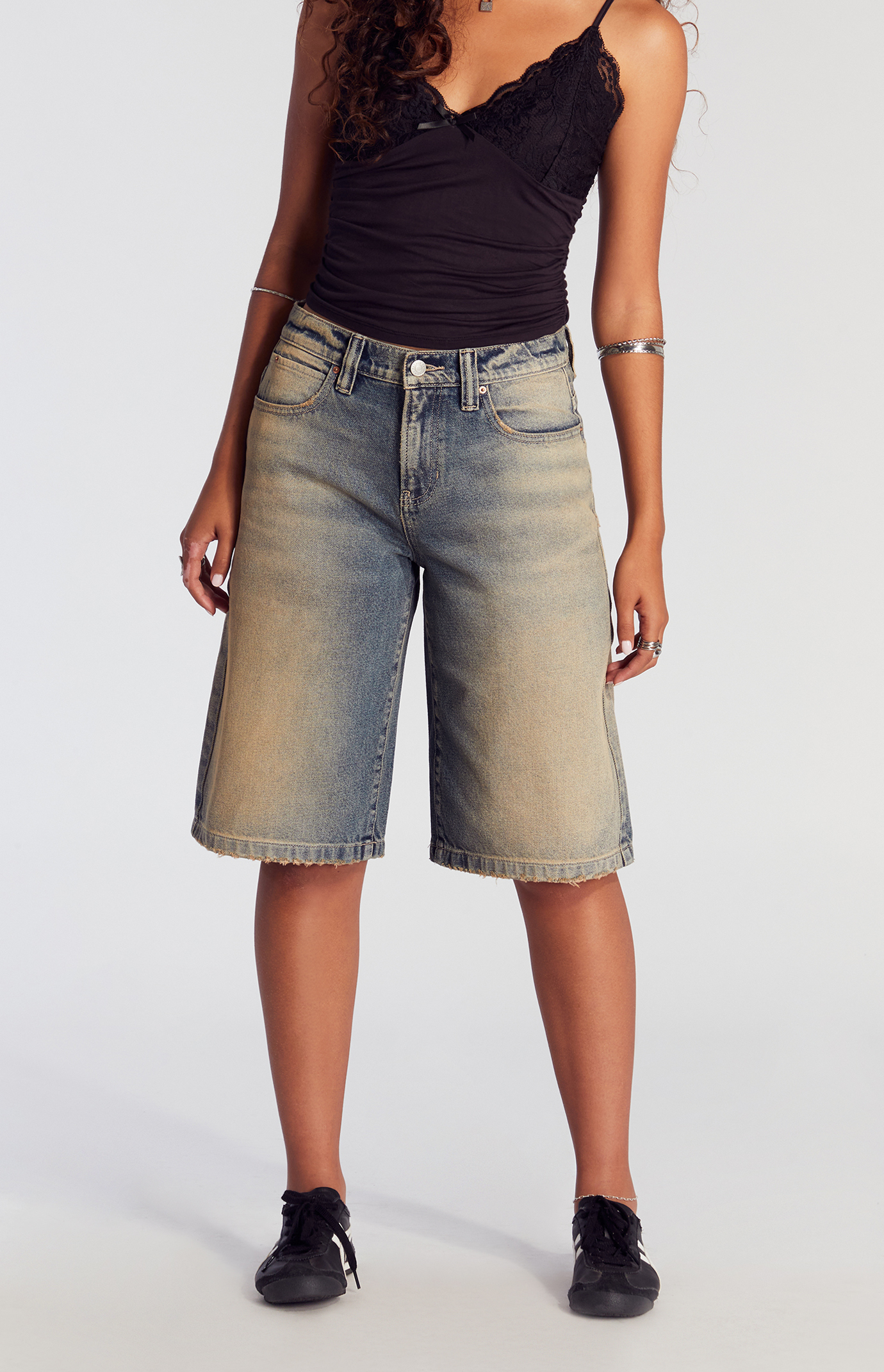 Pacsun Medium Indigo Tinted Extreme Jorts | Pacsun