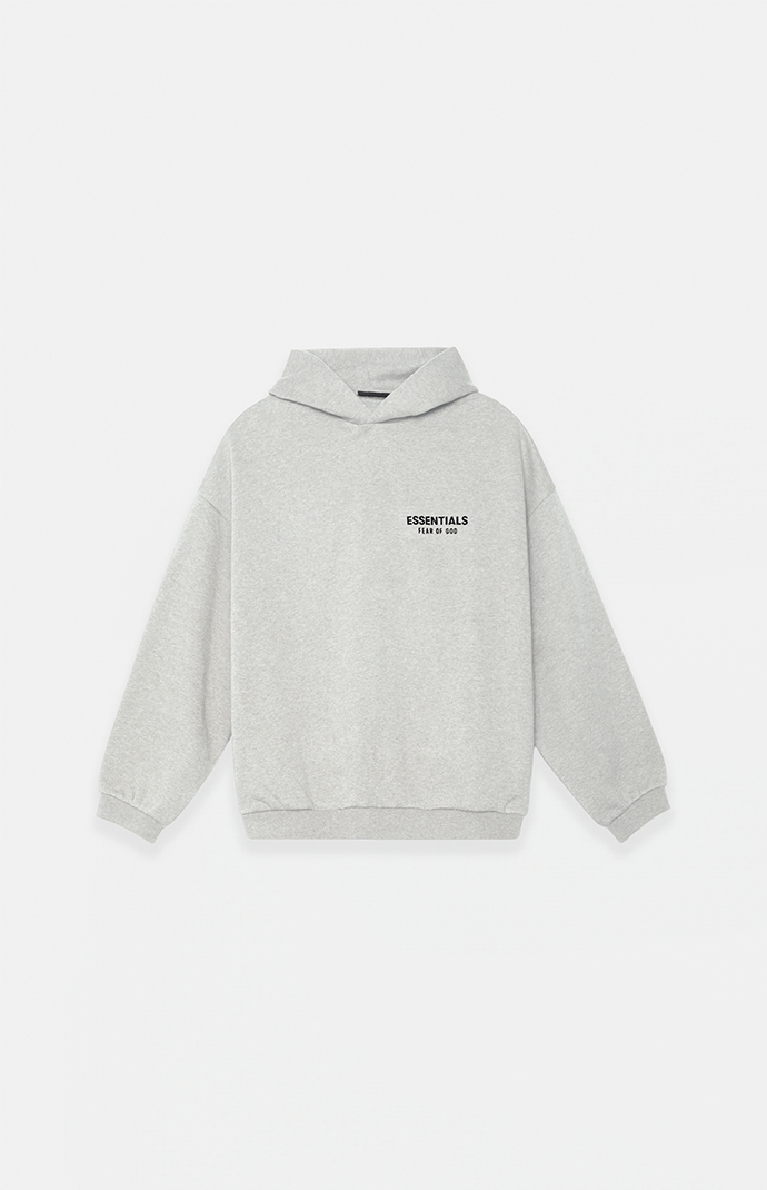 Fear of God ESSENTIALS Kids Light Heather Grey Fleece Hoodie