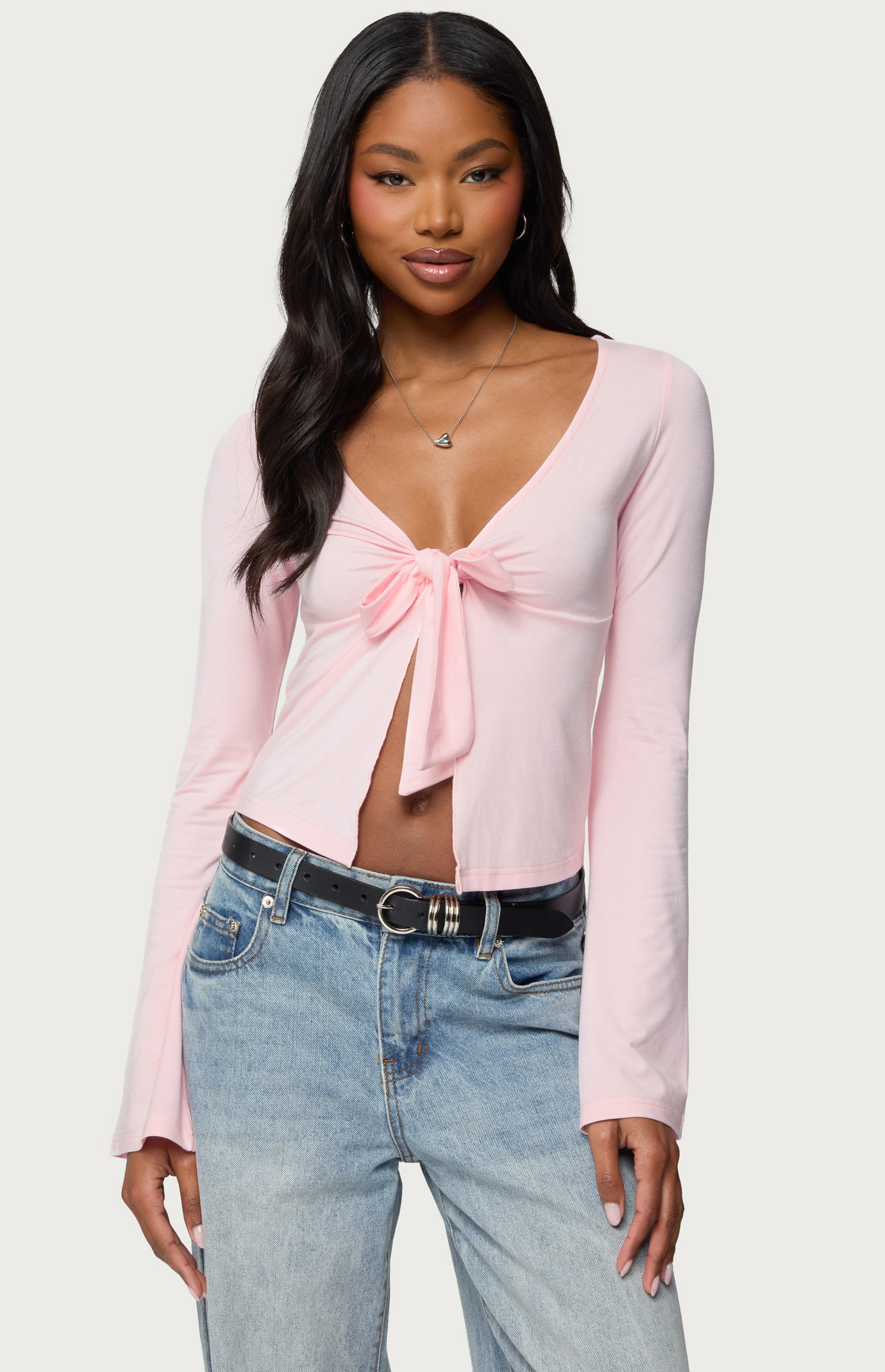 Edikted Scarlette Tie Front Top | Pacsun