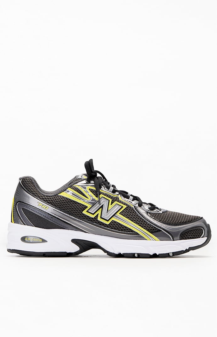 New Balance Black & Yellow 740 Shoes | Pacsun