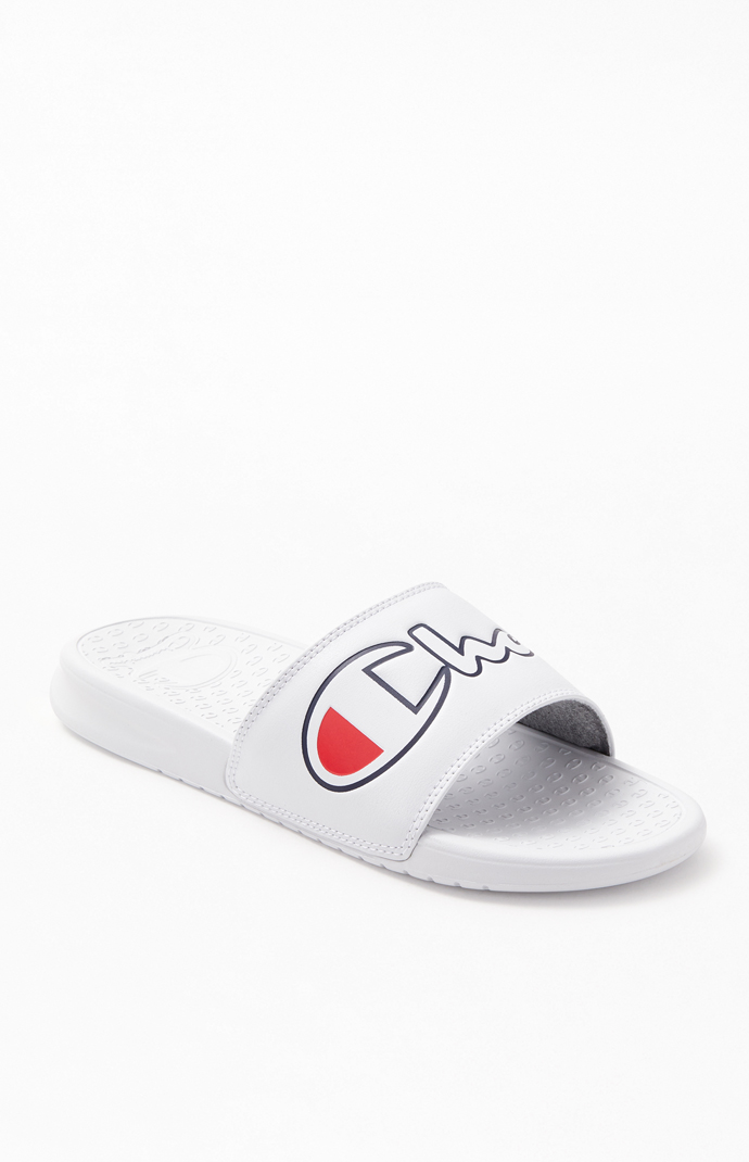 Men's champion super slide split script slide sandals online
