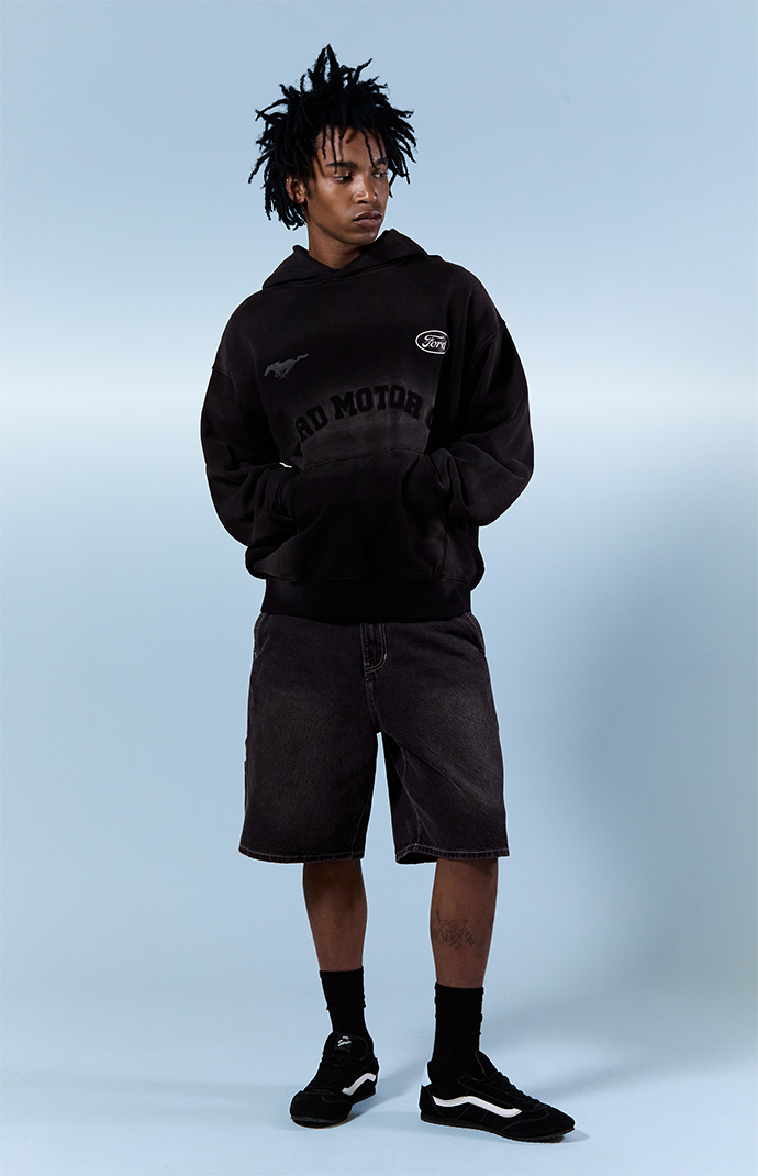 Pacsun Parker Baggy Jean Shorts Carpenter Black | Pacsun