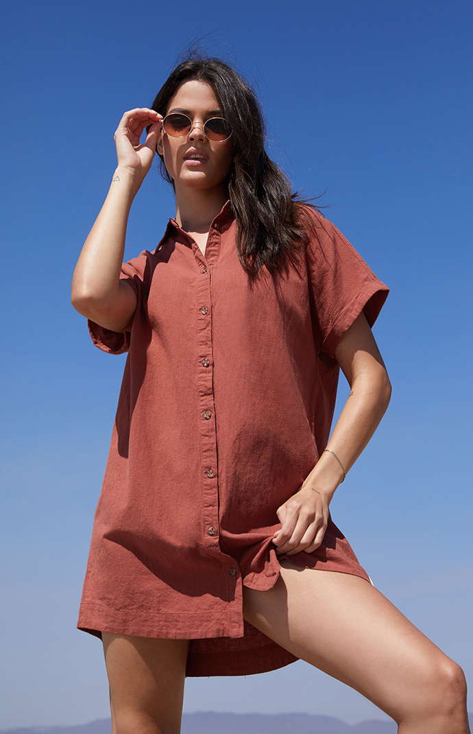 Rhythm Classic Linen Shirt Dress | PacSun
