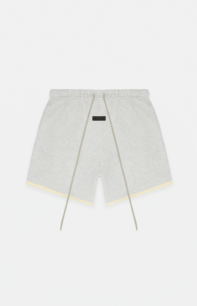 Kids Fear of God Essentials Light Heather Grey Sweat Shorts