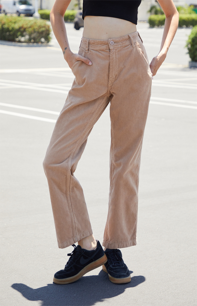 Cream corduroy pants pacsun clearance