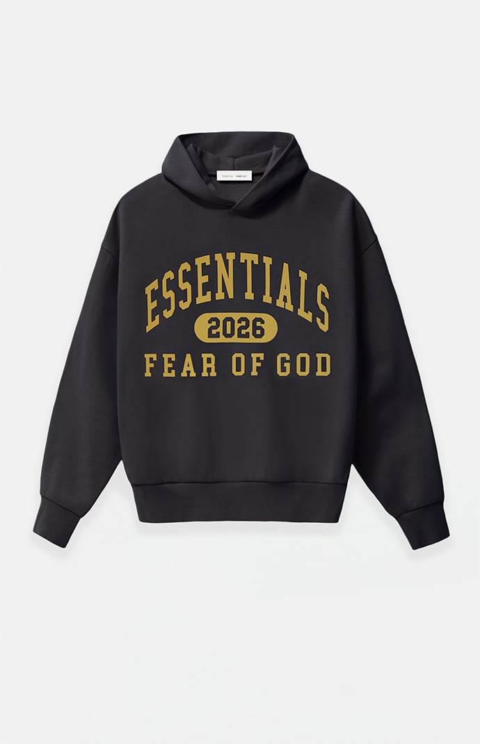 Fear of God ESSENTIALS Vintage Black Classic Fit Hoodie | PacSun