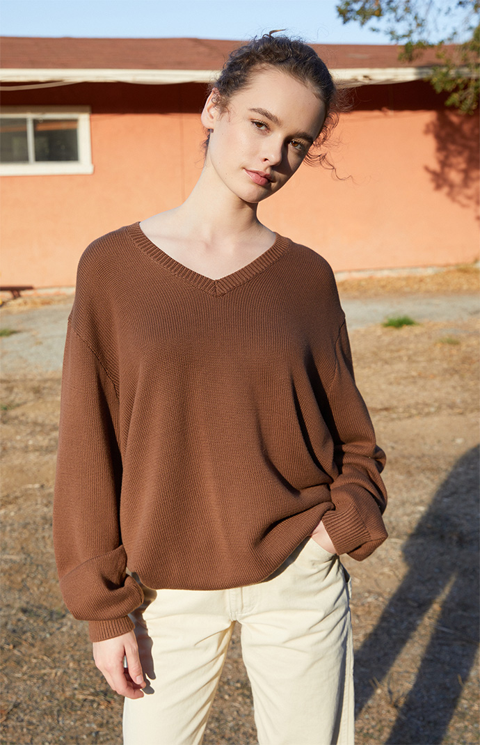 John Galt Brown Agnes Sweater | PacSun