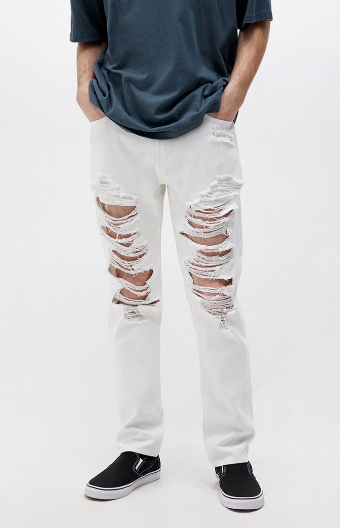 Pacsun white ripped hotsell jeans