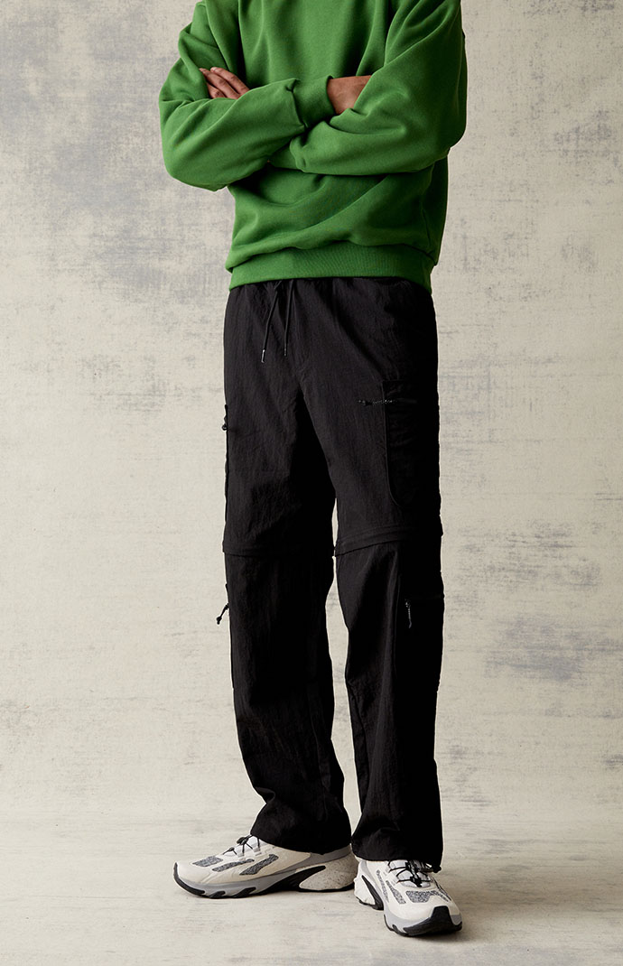 Pacsun Nylon Black Zip Off Baggy Cargo Pants | PacSun