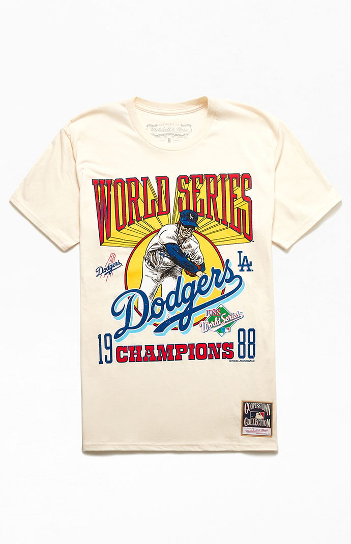 Mitchell & Ness x MLB Los Angeles Dodgers World Series Cream T-Shirt