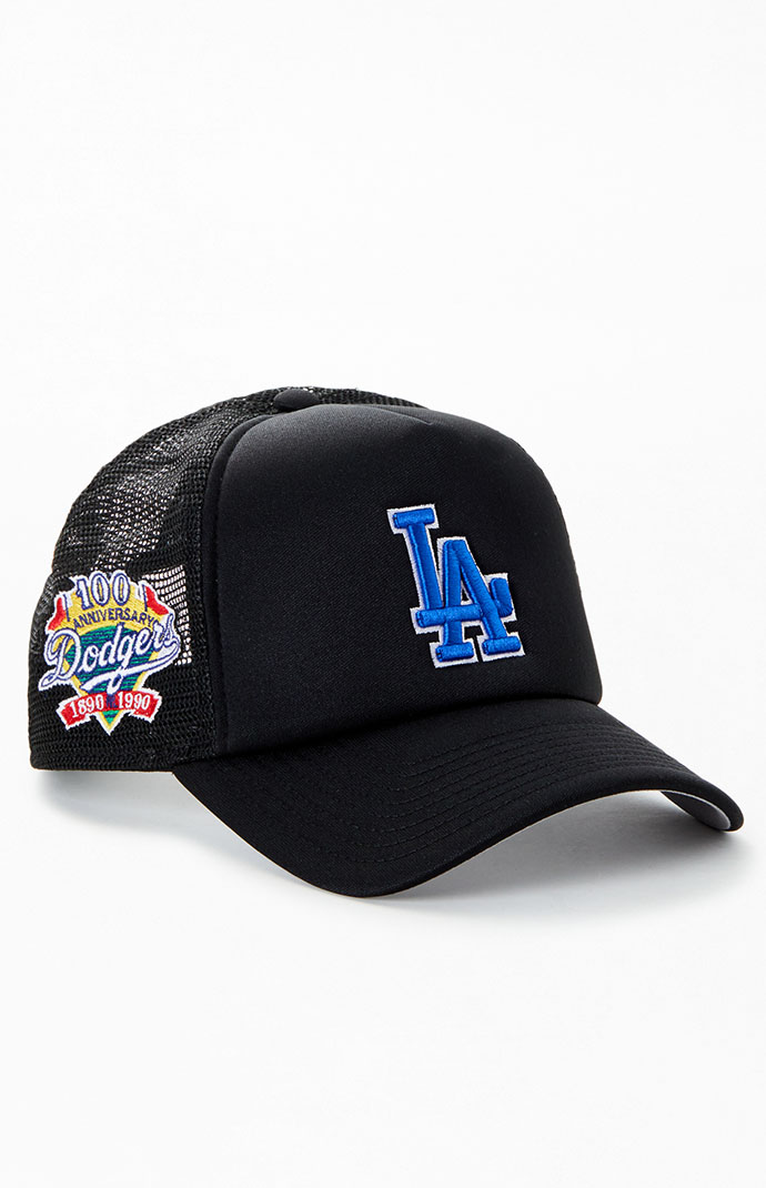 Black dodgers hotsell trucker hat