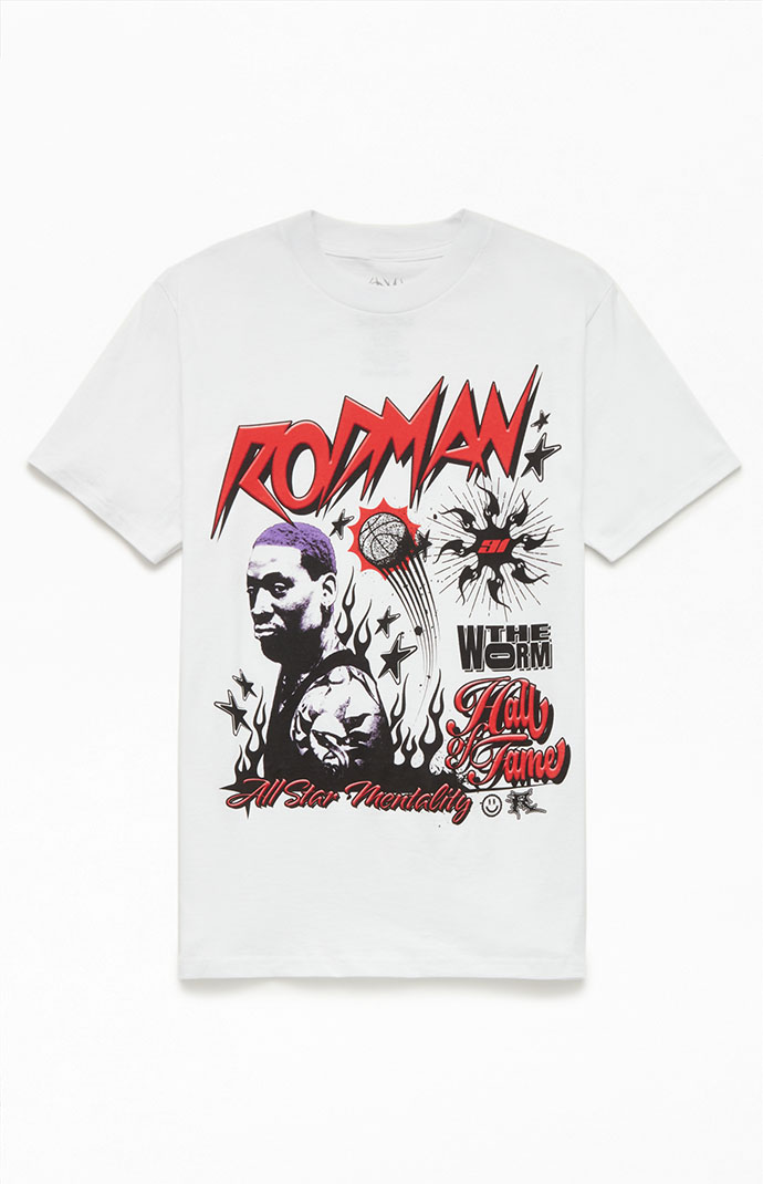 Rodman Brand Men's Hair Tee-White
