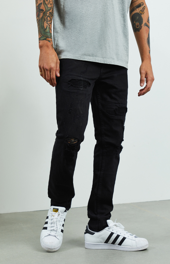 Black Ripped Skinny Jeans PacSun PacSun