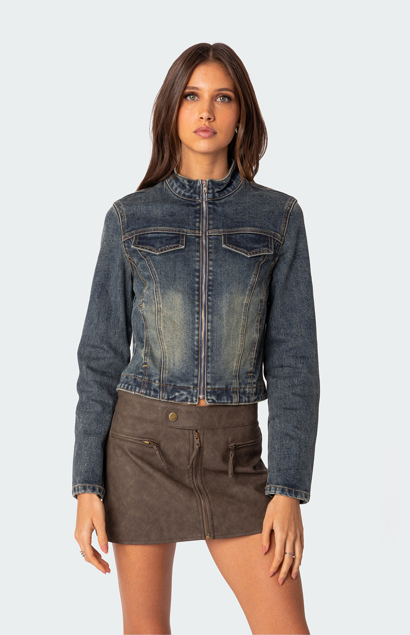 Pacsun distressed denim jacket 2025