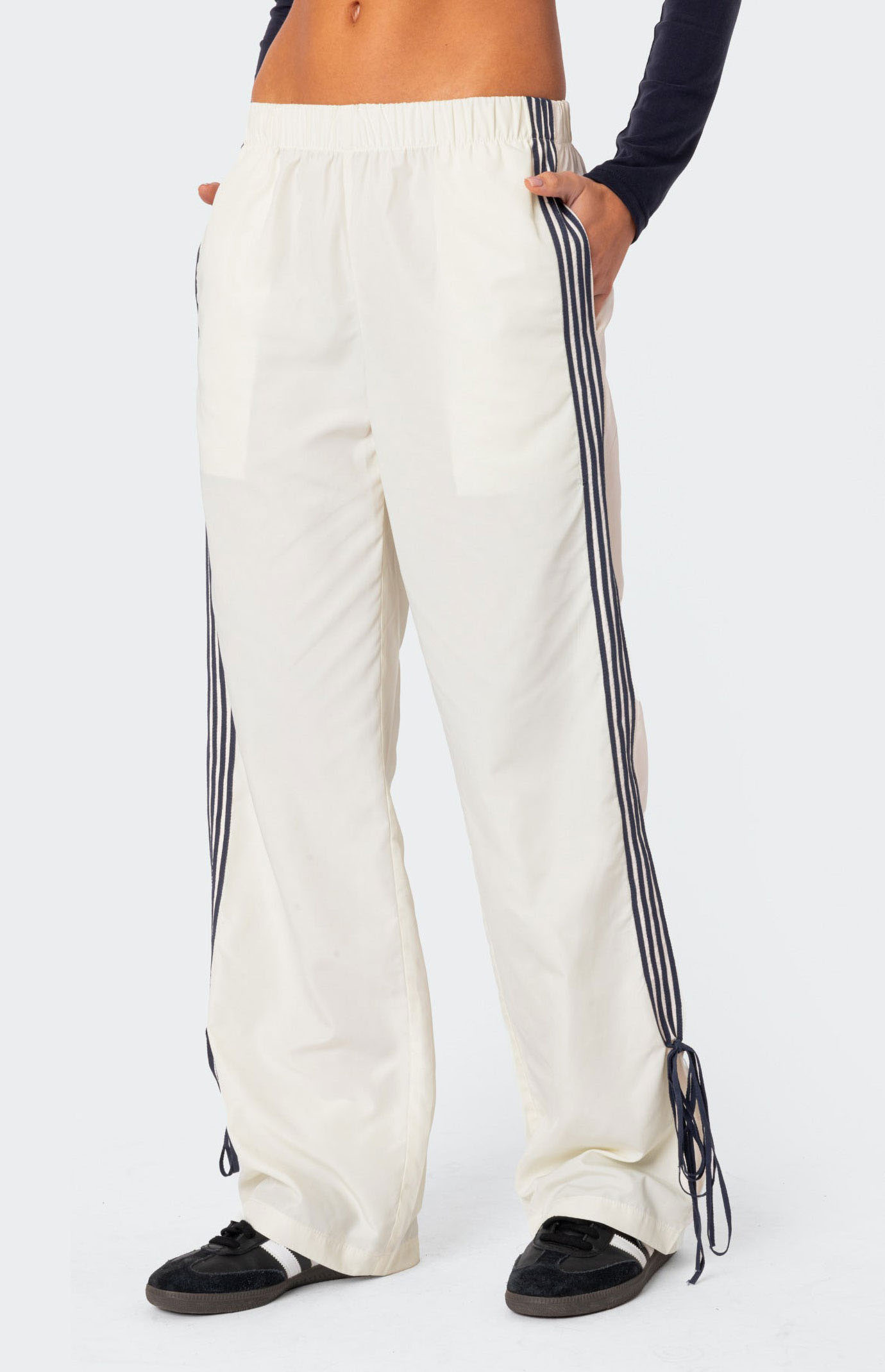 Edikted Remy Bow Ribbon Track Pants | PacSun