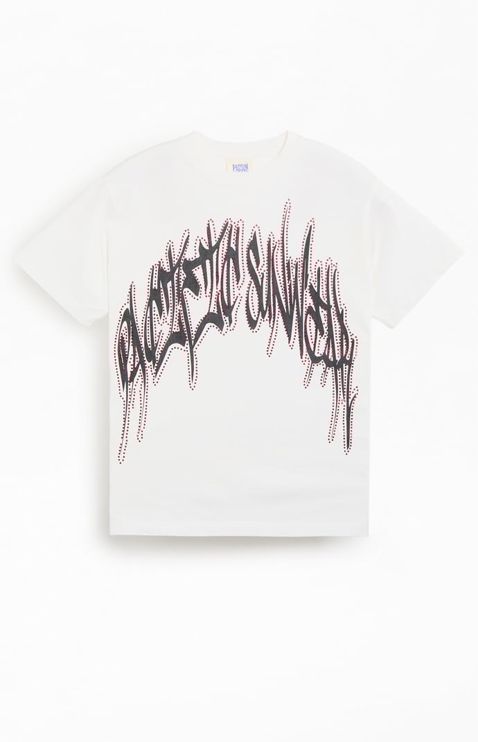 【TLLDAWN】 ART RHINESTONE 1/2 SLEEVE TEE (W) WHITE Dolly Rhinestone Mini Dress in White | Altar'd State