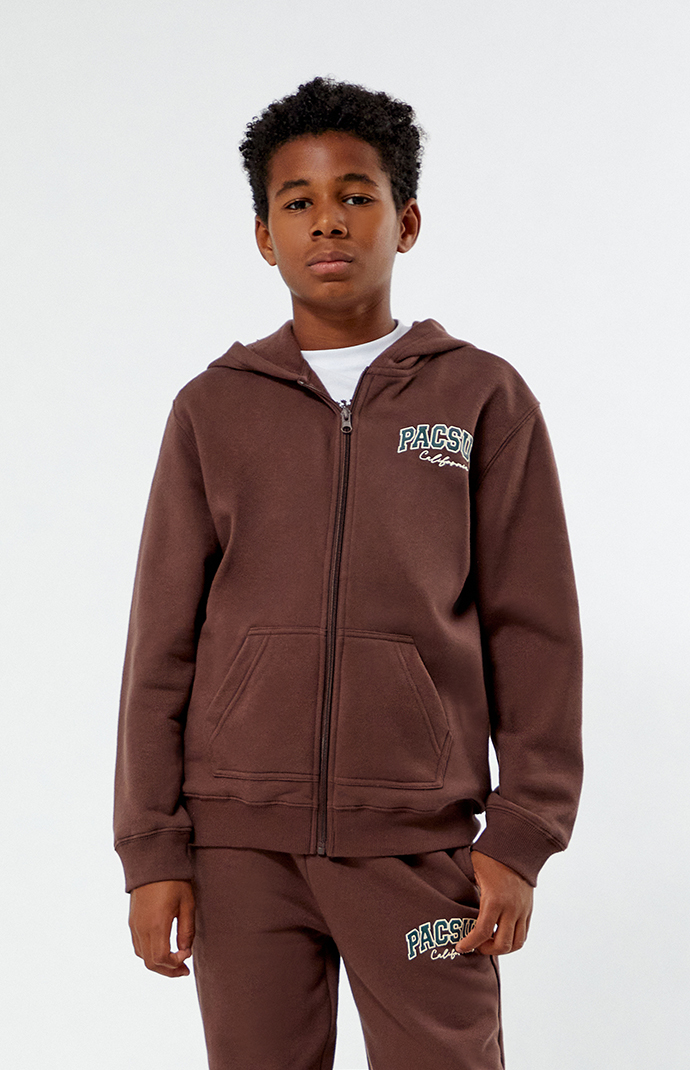 Pacsun Kids Brown Zip Up Hoodie | Pacsun