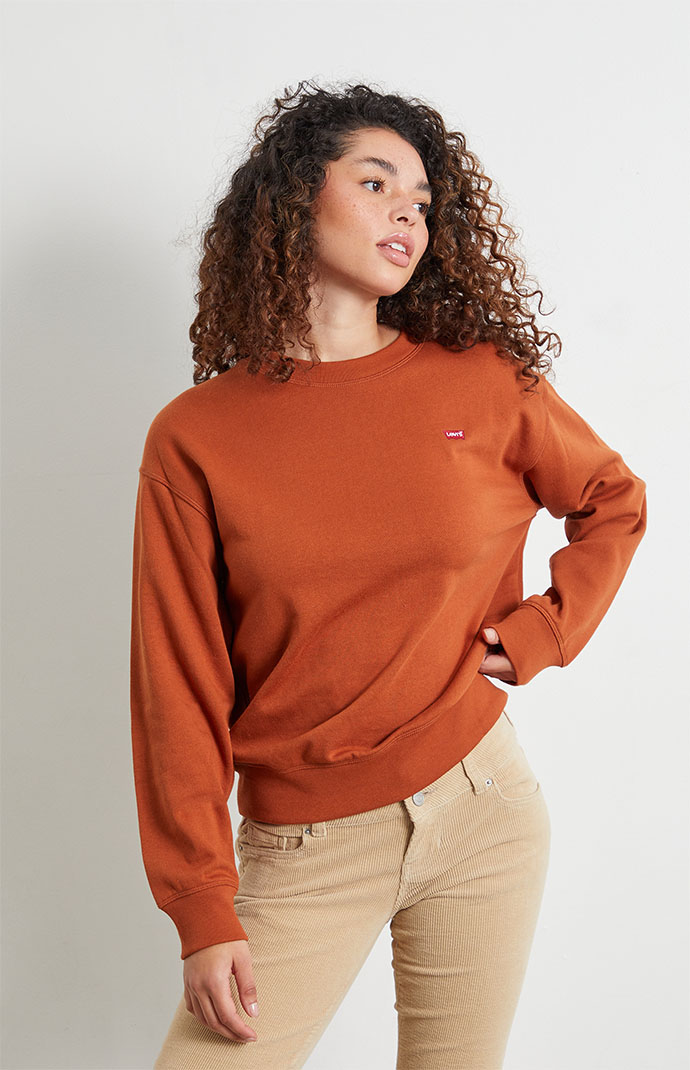 Levi's Orange Standard Crew Neck Sweatshirt | PacSun
