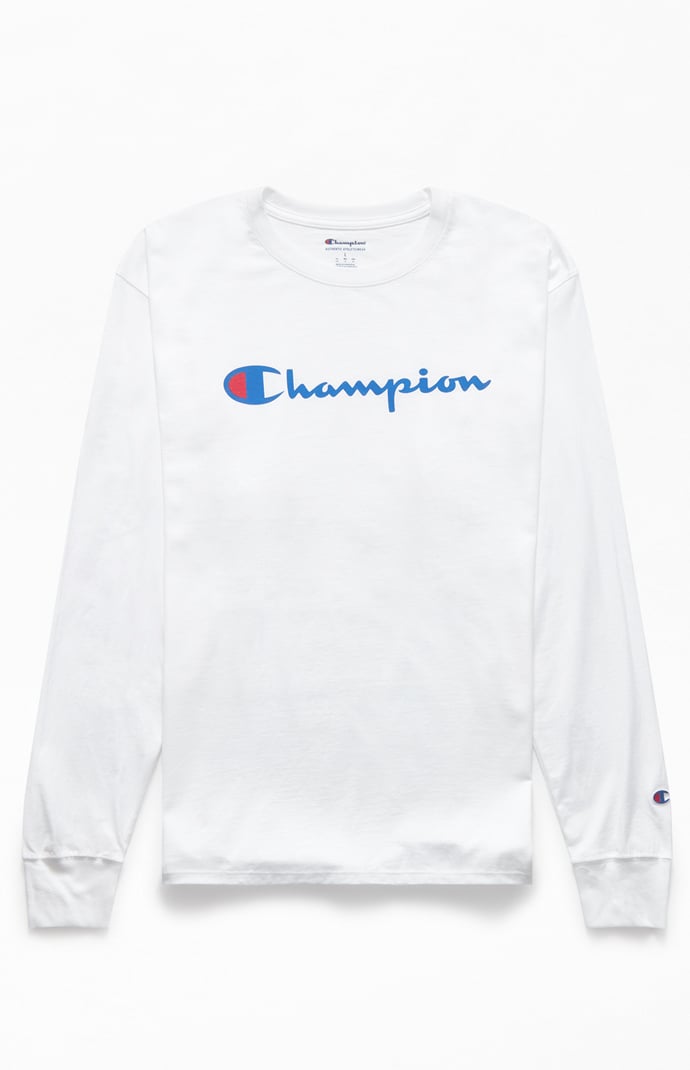 Champion Classic Script Long Sleeve T Shirt PacSun
