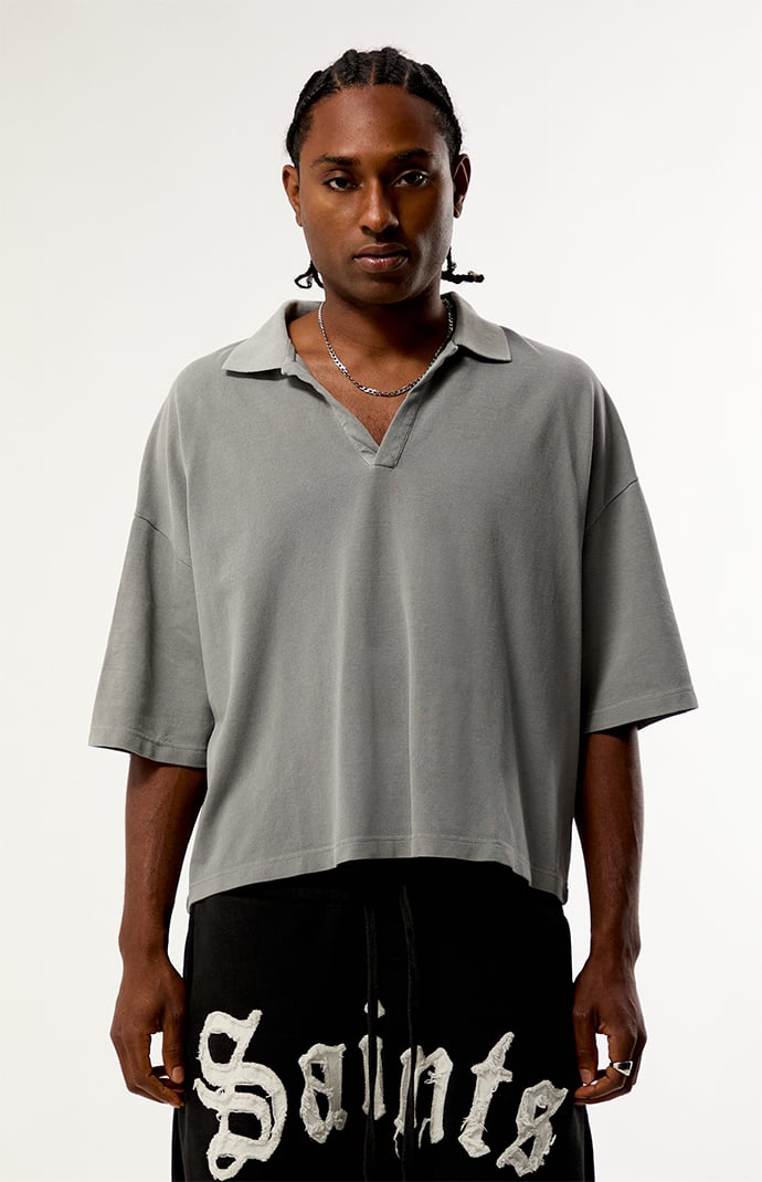 Pacsun Gray Solid Polo Shirt | Pacsun