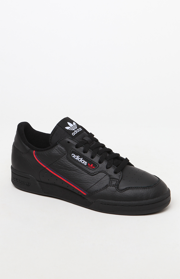 adidas Continental 80 Black & Red Shoes | PacSun | Pacsun