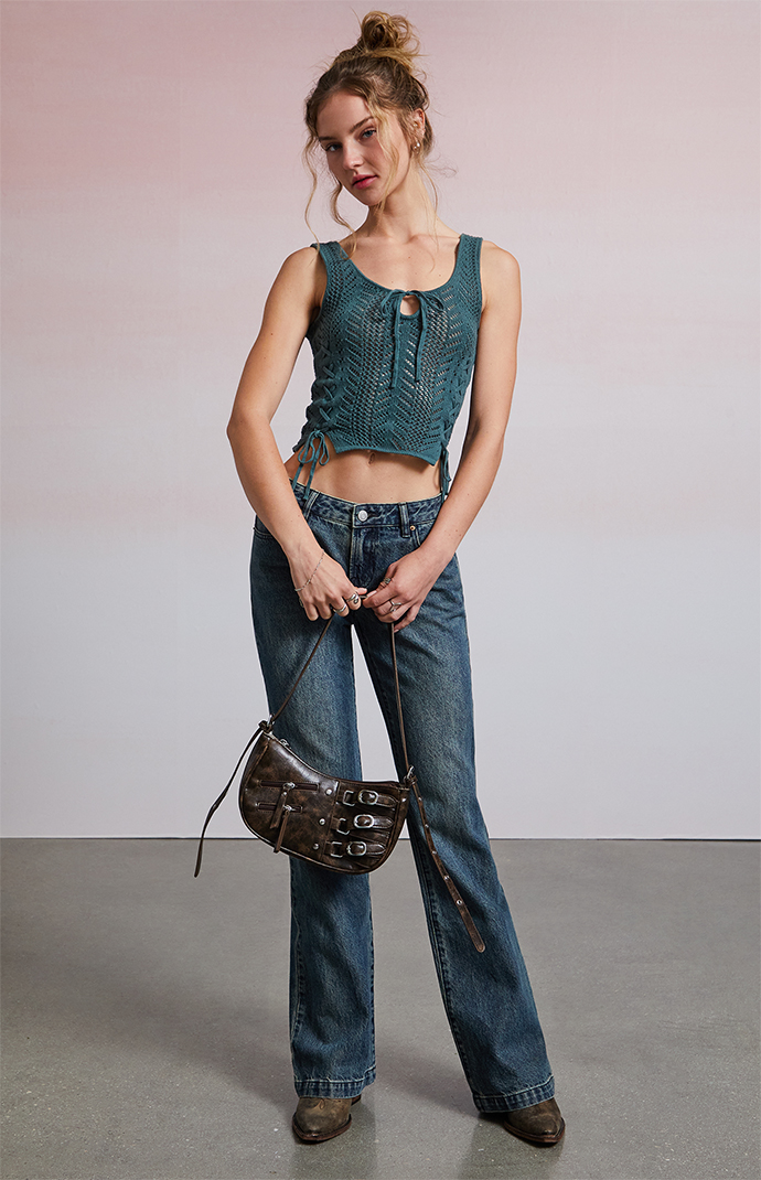 Third Charm Simone Crochet Corset Top | Pacsun