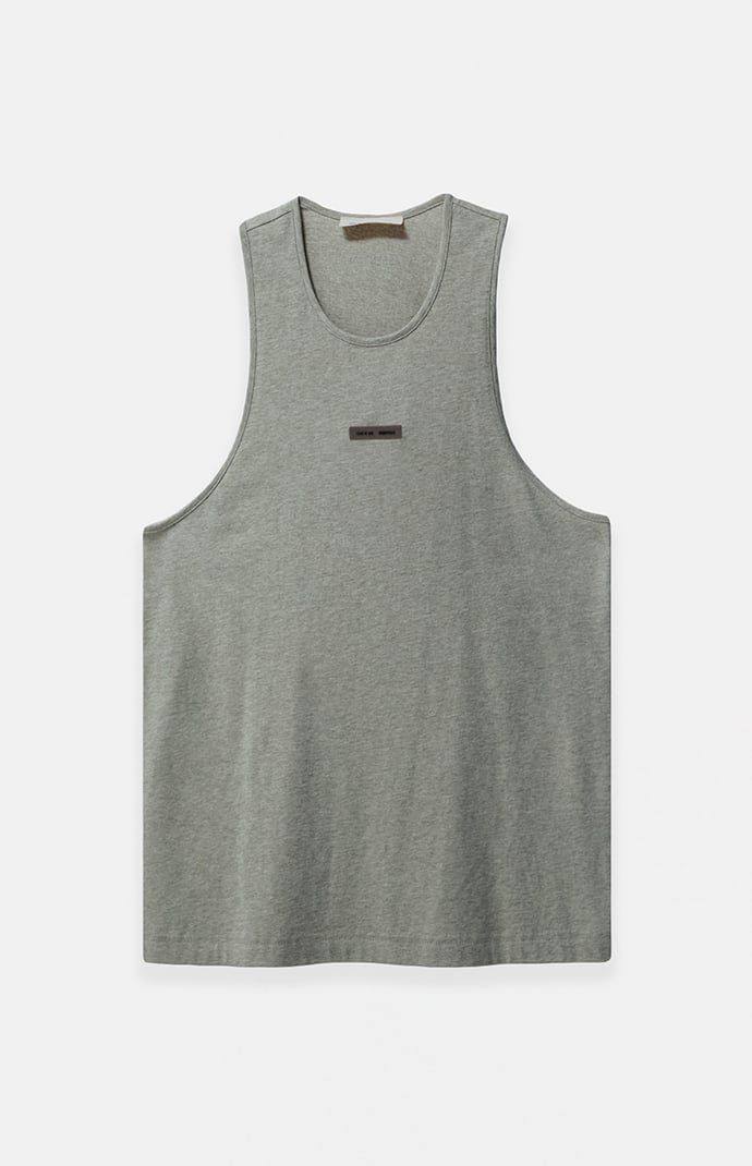 Fear of God ESSENTIALS Concrete Heather Tank Top | PacSun