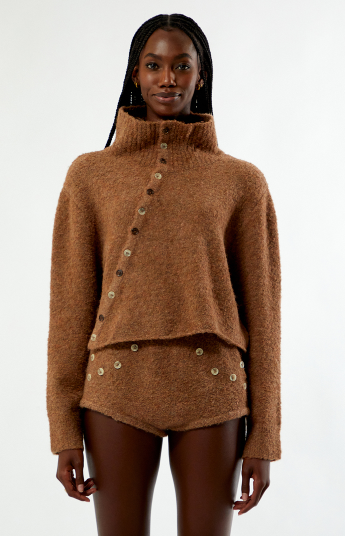 ンニット NKNIT KNIT blouson ニット／茶2 mohair KNIT blouson – NKNIT