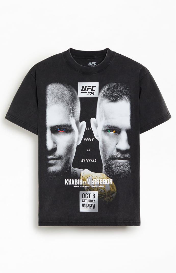 UFC Khabib VS McGregor Face Off Oversized T Shirt PacSun